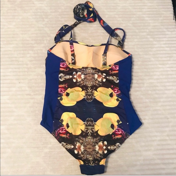 ModCloth High Dive Vintage Pin Up Tropical Swim 1X - Picture 2 of 6